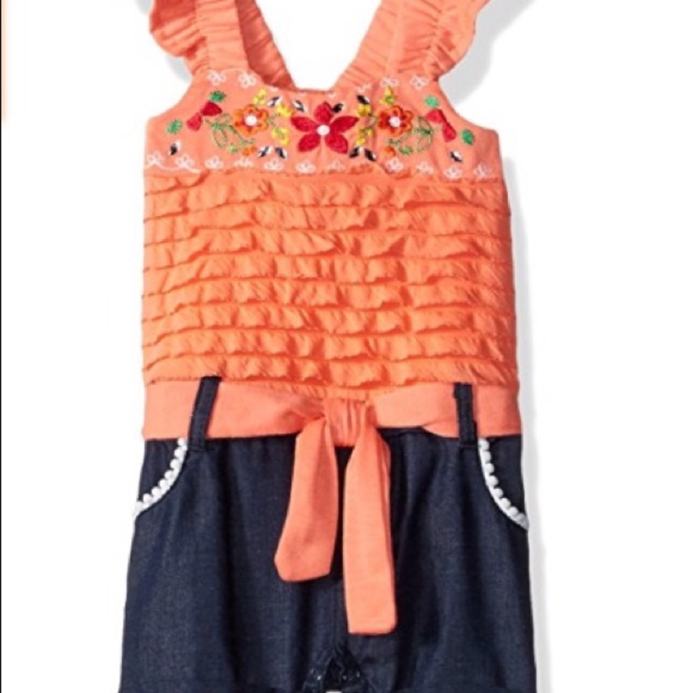 1 LEFT🚨NWT Ruffle Floral Romper 24M Adorable - Picture 2 of 4